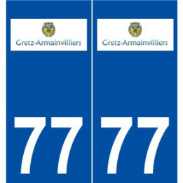 77 Gretz-Armainvilliers logo autocollant plaque stickers ville