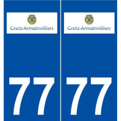 77 Gretz-Armainvilliers logo autocollant plaque stickers ville