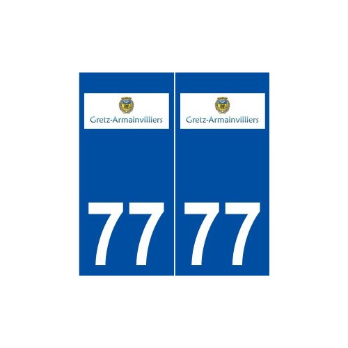 77 Gretz-Armainvilliers logo autocollant plaque stickers ville
