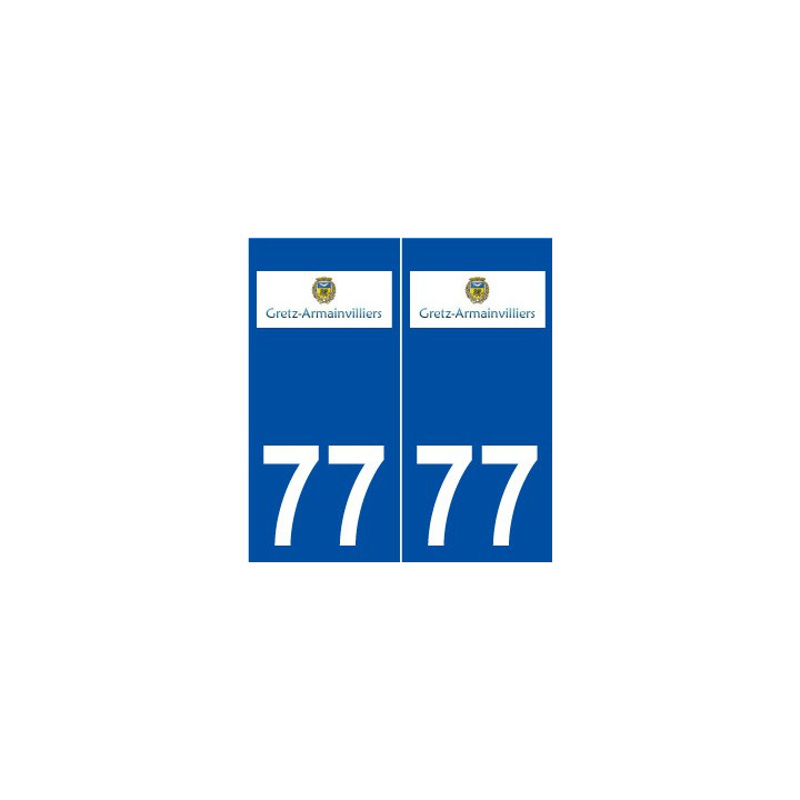 77 Gretz-Armainvilliers logo autocollant plaque stickers ville