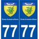 77 Gretz-Armainvilliers blason autocollant plaque stickers ville