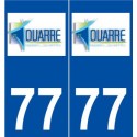 77 Jouarre logo autocollant plaque stickers ville