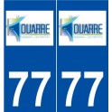77 Jouarre logo autocollant plaque stickers ville