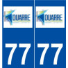77 Jouarre logo autocollant plaque stickers ville