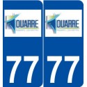 77 Jouarre logo autocollant plaque stickers ville