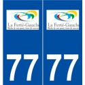 77 La Ferté-Gaucher logo autocollant plaque stickers ville