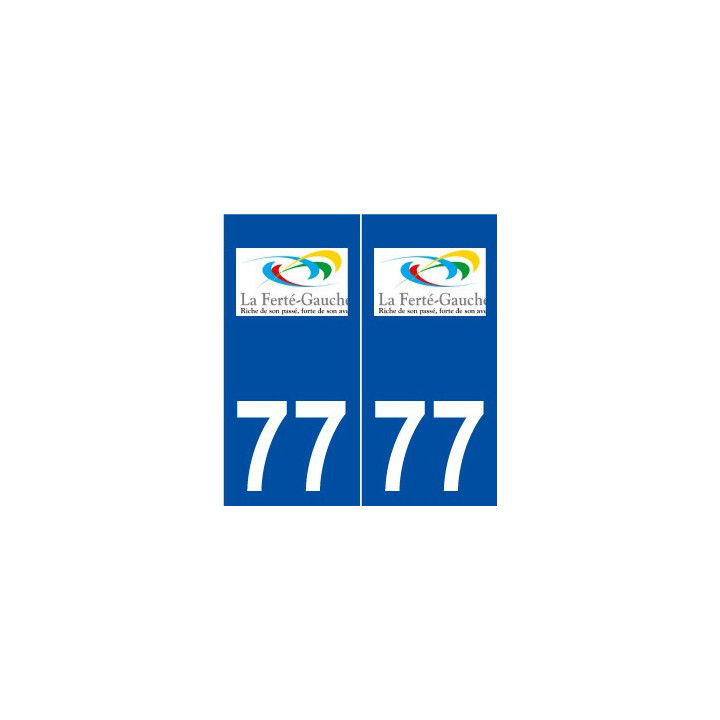 77 La Ferté-Gaucher logo autocollant plaque stickers ville