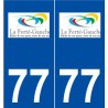 77 La Ferté-Gaucher logo autocollant plaque stickers ville