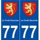 77 La Ferté-Gaucher blason autocollant plaque stickers ville