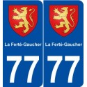 77 La Ferté-Gaucher blason autocollant plaque stickers ville