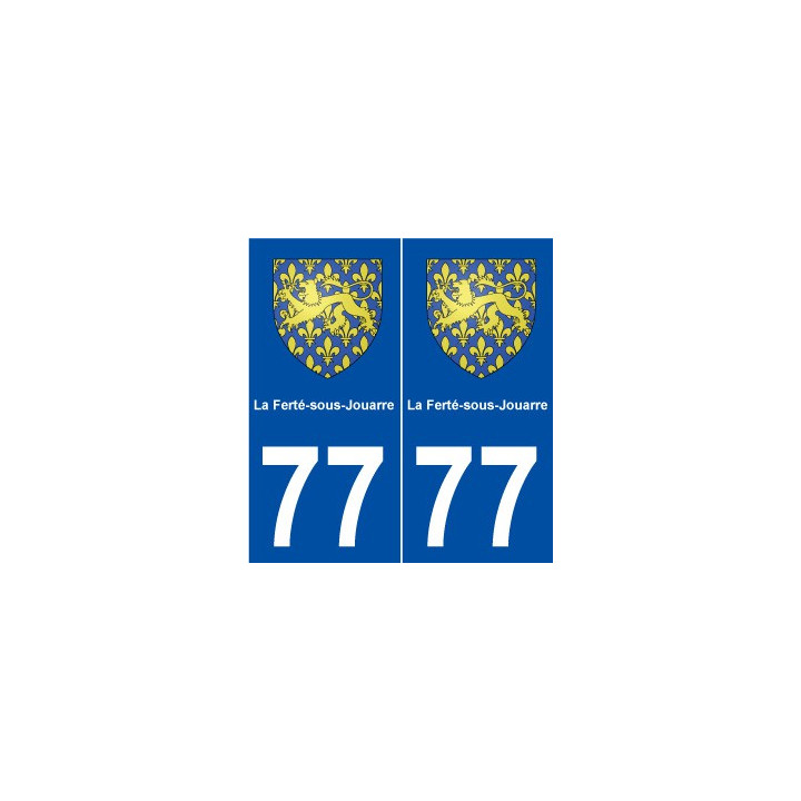 77 La Ferté-sous-Jouarreon blason autocollant plaque stickers ville