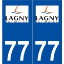77 Lagny-sur-Marne logo autocollant plaque stickers ville