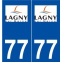 77 Lagny-sur-Marne logo autocollant plaque stickers ville