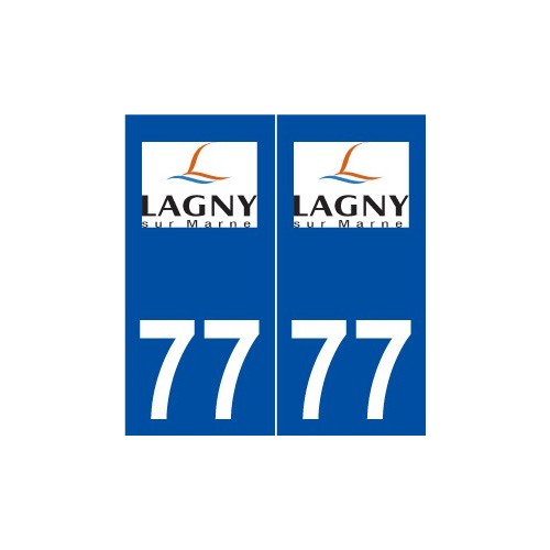 77 Lagny-sur-Marne logo autocollant plaque stickers ville