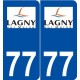 77 Lagny-sur-Marne logo autocollant plaque stickers ville