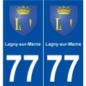77 Lagny-sur-Marne blason autocollant plaque stickers ville
