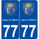 77 Lagny-sur-Marne blason autocollant plaque stickers ville