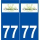 77 Le Châtelet-en-Brie logo autocollant plaque stickers ville