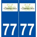77 Le Châtelet-en-Brie logo autocollant plaque stickers ville
