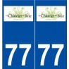 77 Le Châtelet-en-Brie logo autocollant plaque stickers ville