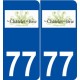 77 Le Châtelet-en-Brie logo autocollant plaque stickers ville