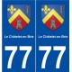 77 Le Châtelet-en-Brie blason autocollant plaque stickers ville