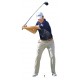 Autocollant sticker joueur de golf swing adhésif