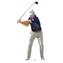 Autocollant sticker joueur de golf swing adhésif