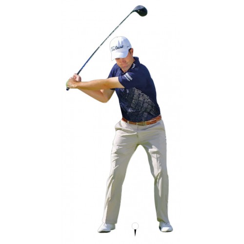 Autocollant sticker joueur de golf swing adhésif