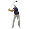 Autocollant sticker joueur de golf swing adhésif