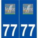 77 Le Mée-sur-Seine logo autocollant plaque stickers ville