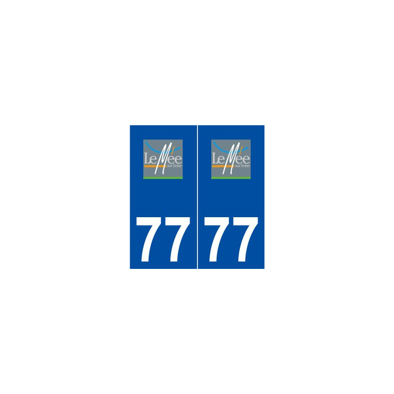 77 Le Mée-sur-Seine logo autocollant plaque stickers ville