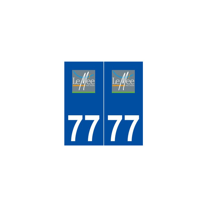 77 Le Mée-sur-Seine logo autocollant plaque stickers ville