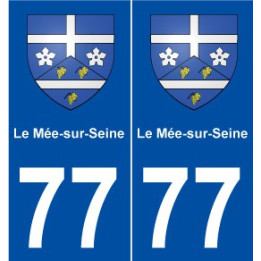77 Le Mée-sur-Seine blason autocollant plaque stickers ville