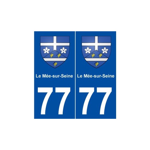 77 Le Mée-sur-Seine blason autocollant plaque stickers ville