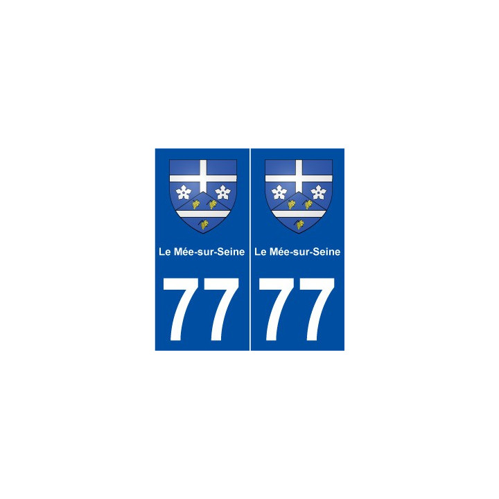77 Le Mée-sur-Seine blason autocollant plaque stickers ville