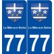 77 Le Mée-sur-Seine blason autocollant plaque stickers ville