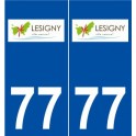77 Lésigny logo autocollant plaque stickers ville