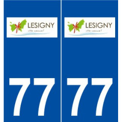 77 Lésigny logo autocollant plaque stickers ville