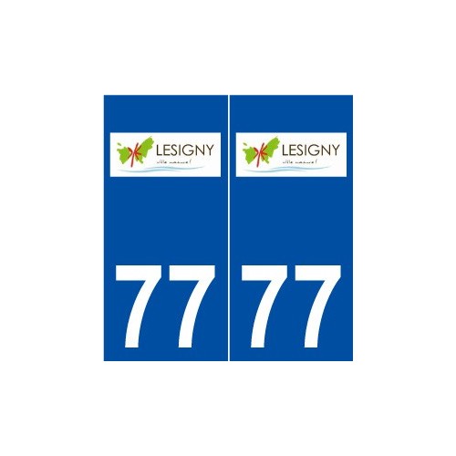 77 Lésigny logo autocollant plaque stickers ville