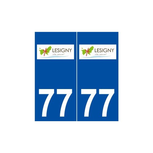 77 Lésigny logo autocollant plaque stickers ville