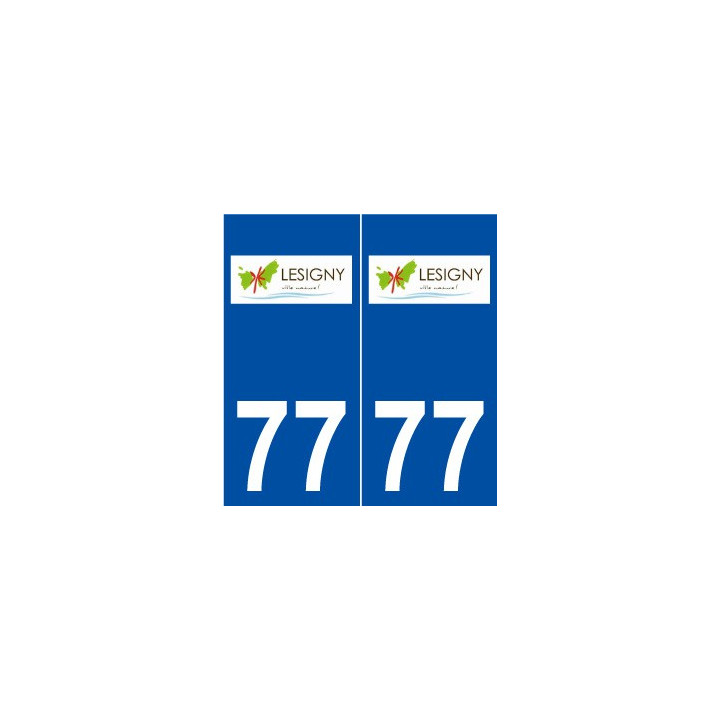 77 Lésigny logo autocollant plaque stickers ville