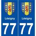 77 Lésigny blason autocollant plaque stickers ville