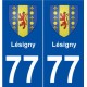 77 Lésigny blason autocollant plaque stickers ville