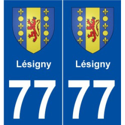 77 Lésigny blason autocollant plaque stickers ville