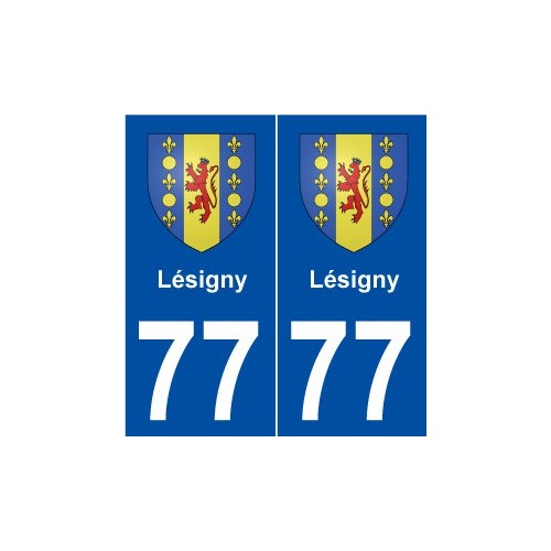 77 Lésigny blason autocollant plaque stickers ville