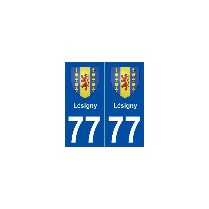 77 Lésigny blason autocollant plaque stickers ville
