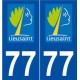 77 Lieusaint logo autocollant plaque stickers ville