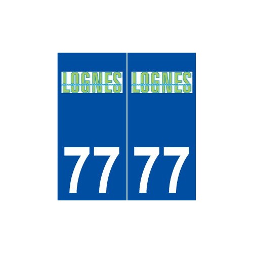 77 Lognes logo autocollant plaque stickers ville