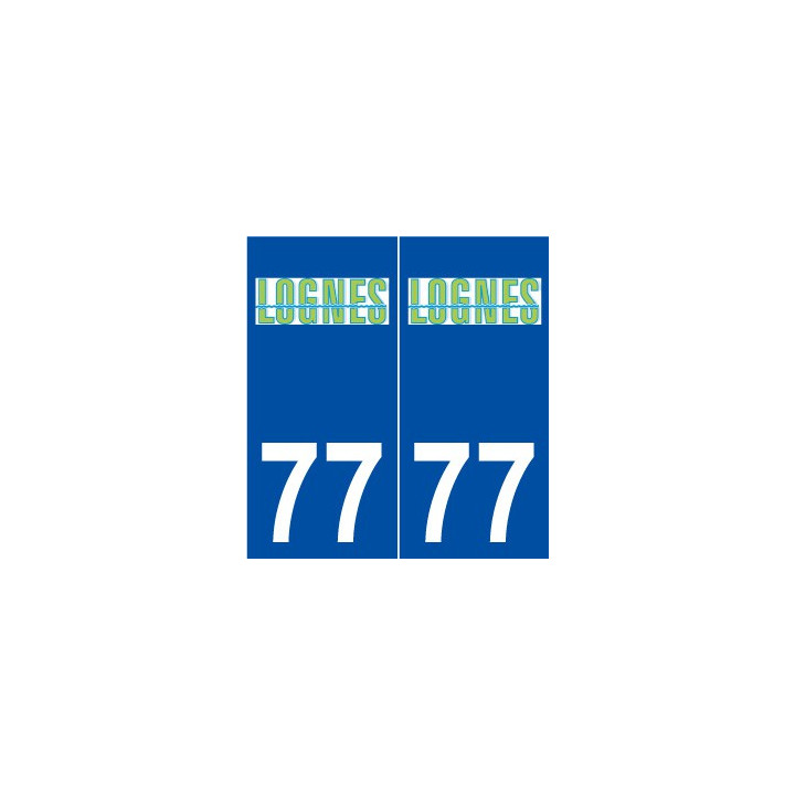 77 Lognes logo autocollant plaque stickers ville